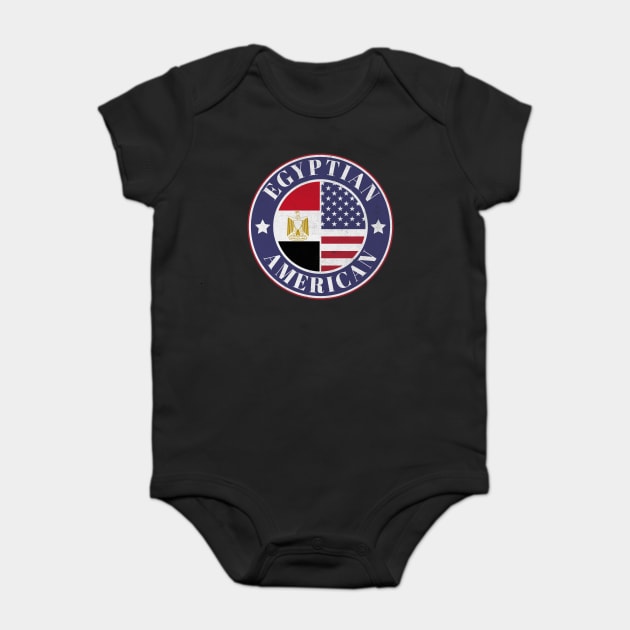 Proud Egyptian-American Badge - Egypt Flag Baby Bodysuit by Yesteeyear